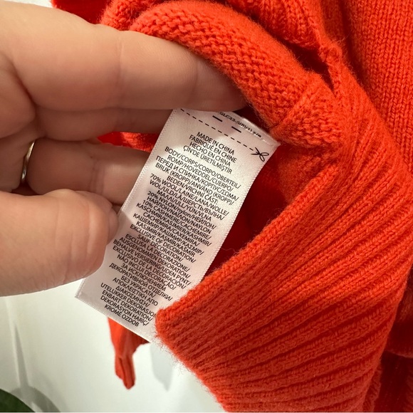 NWT Polo Ralph Lauren Cashmere Blend Button Cardigan Sweater Orange - Picture 9 of 9